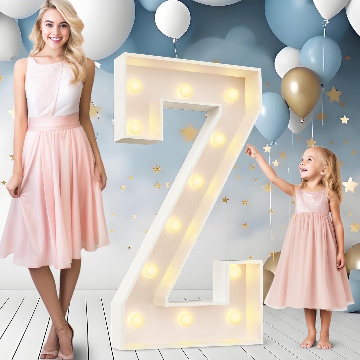Light Up Letters for Party Decoration - 4FT Marquee Letter Z