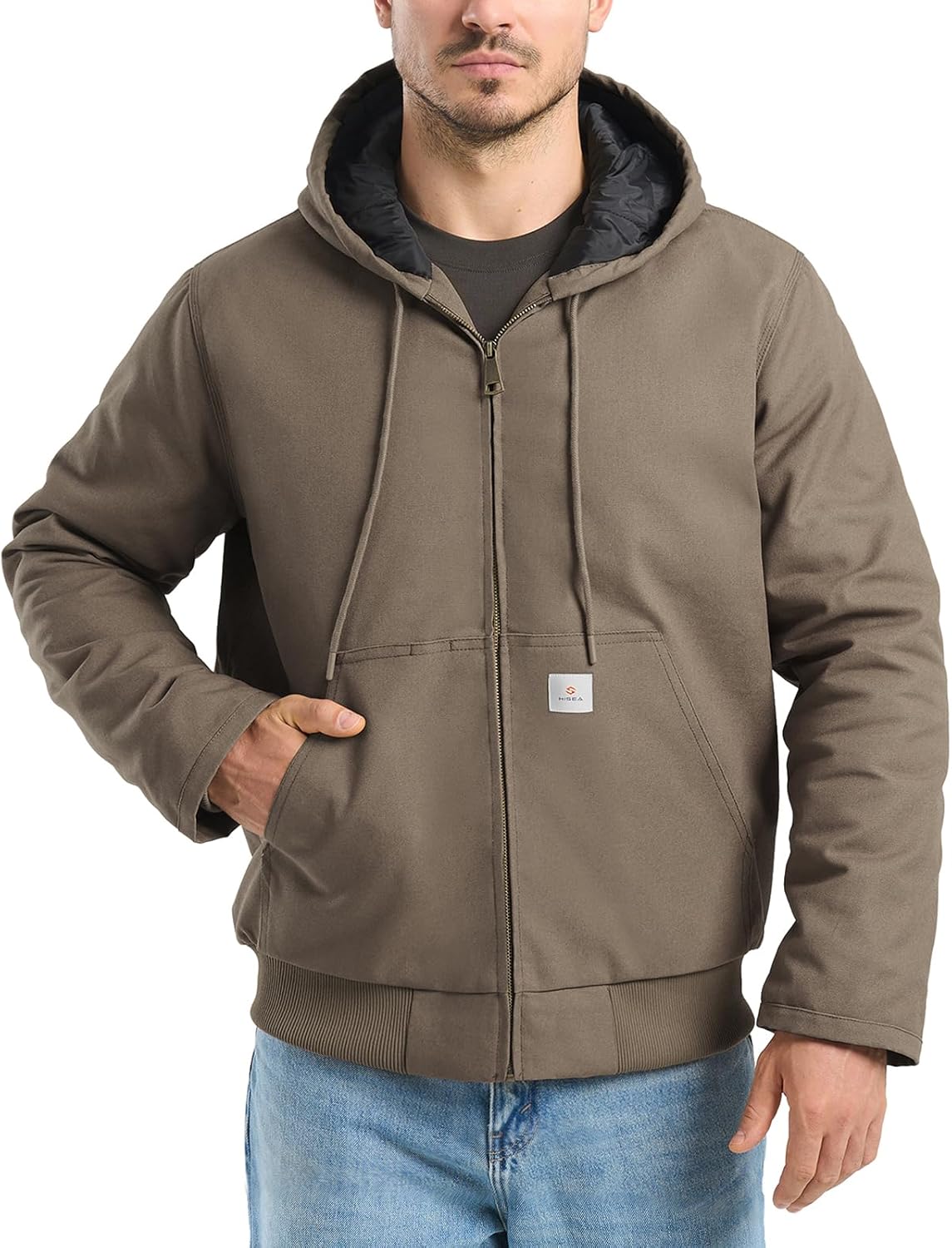 HISEA Men's Winter Work Jackets for Cold Weather Comfort