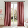 Dusty Rose Velvet Blackout Curtains 84 in - Room Darkening Elegance
