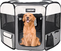 JESPET Portable Soft Dog Exercise Pen for Indoor and Outdoor Use
