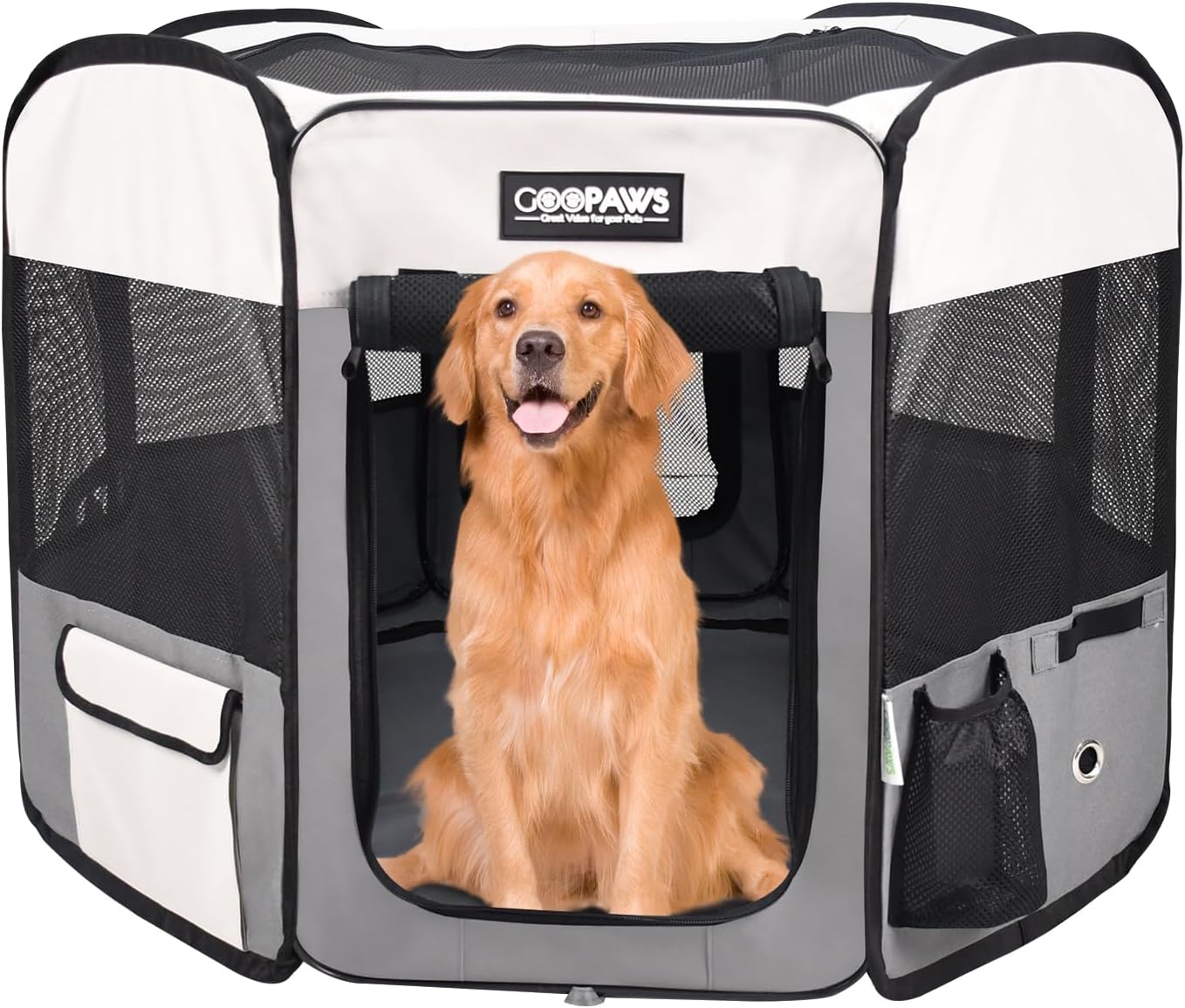 JESPET Portable Soft Dog Exercise Pen for Indoor and Outdoor Use