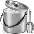 Ice Bucket 3 Liter Double Wall Stainless Steel - Keeps Ice Cold