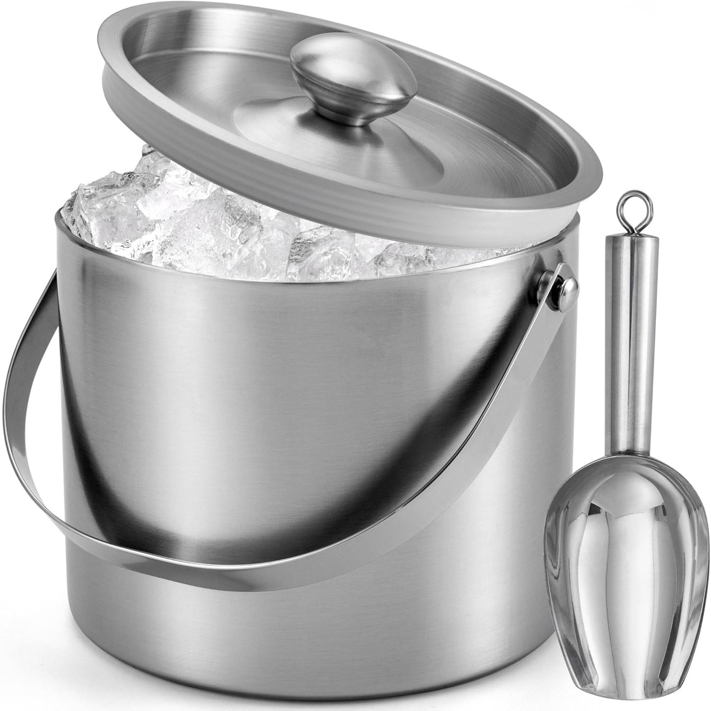 Stainless Steel Double Wall Insulated Ice Bucket for Parties