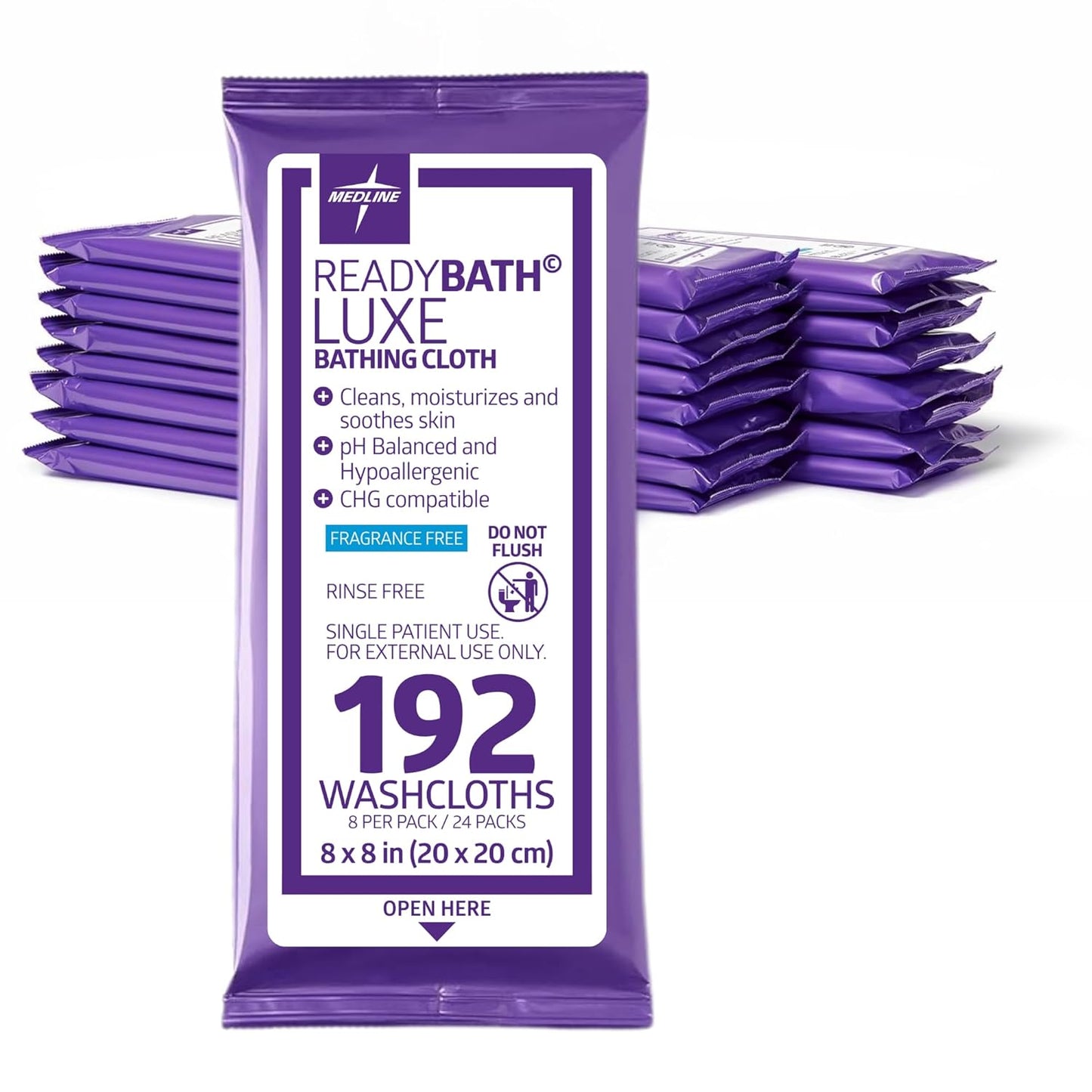 Medline ReadyBath LUXE Extra Thick Adult Bath Wipes for Comfort