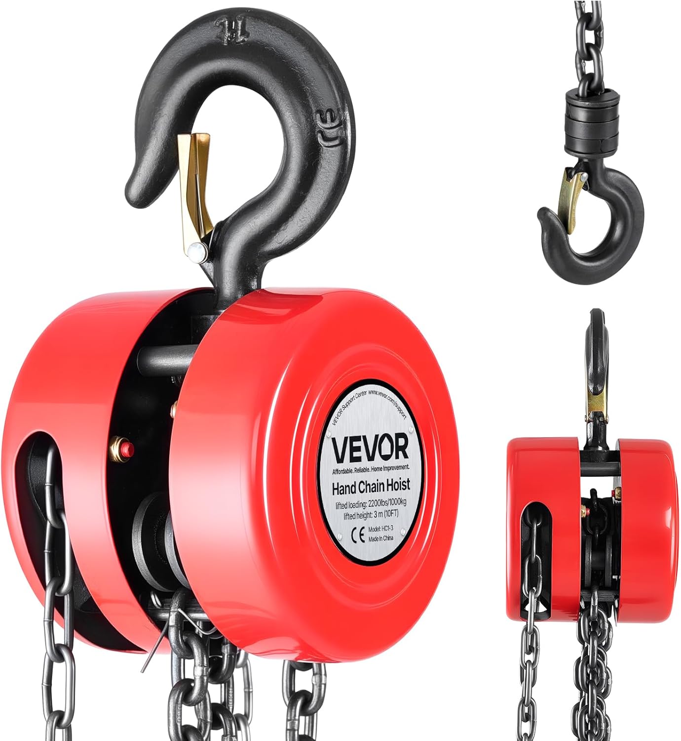 VEVOR Hand Chain Hoist with 2200 lbs Capacity for Heavy Lifting