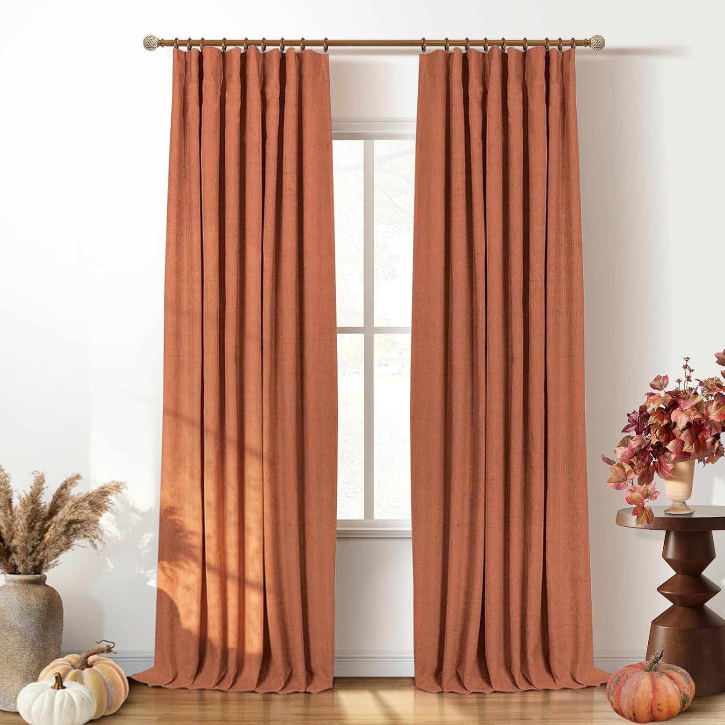 100% Blackout Curtains for Bedroom & Living Room - 120 Inch Long