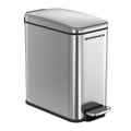 2.6 Gallon Slim Bathroom Trash Can Stainless Steel - Soft Close