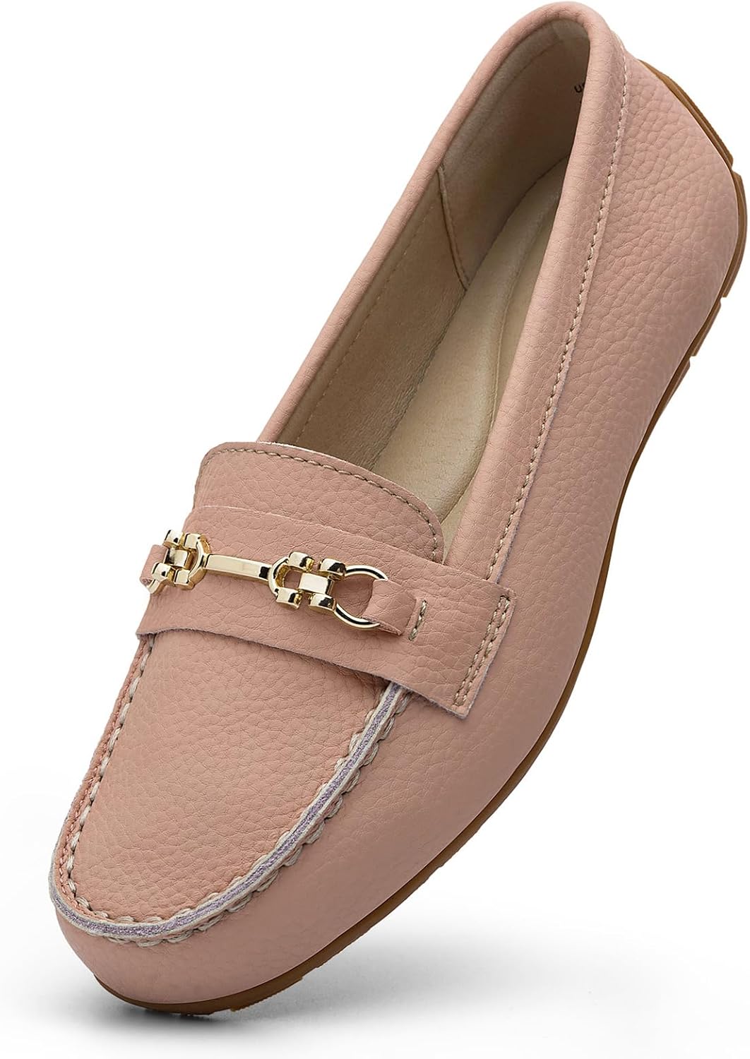 Women's Comfortable Lightweight Leather Loafers Slip-Ons for Work