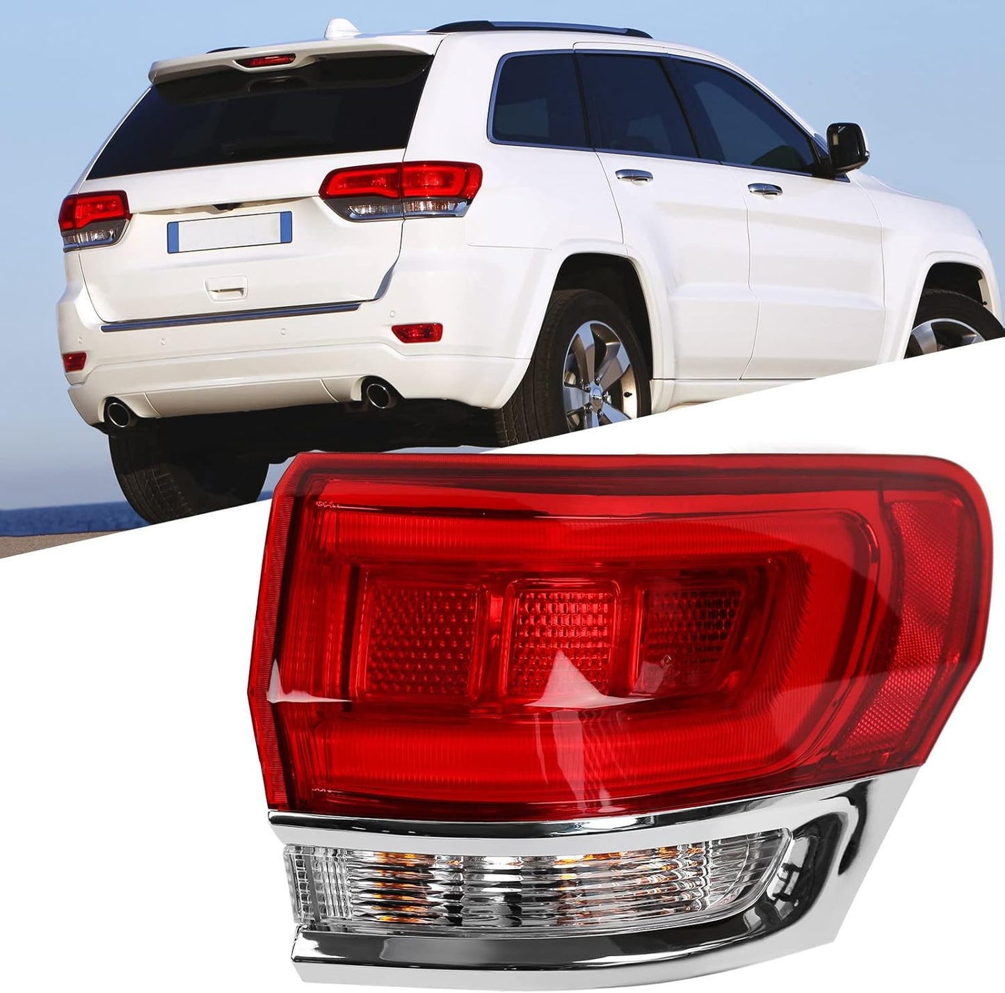 Huray Right Outer Tail Light for Jeep Grand Cherokee 2014-2021
