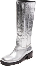 Womens Banana Knee High Boots Square Toe Comfortable Campus Boots 17in