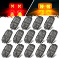 Double Bullseye LED Trailer Marker Lights 14pc Smoke Lens - Durable