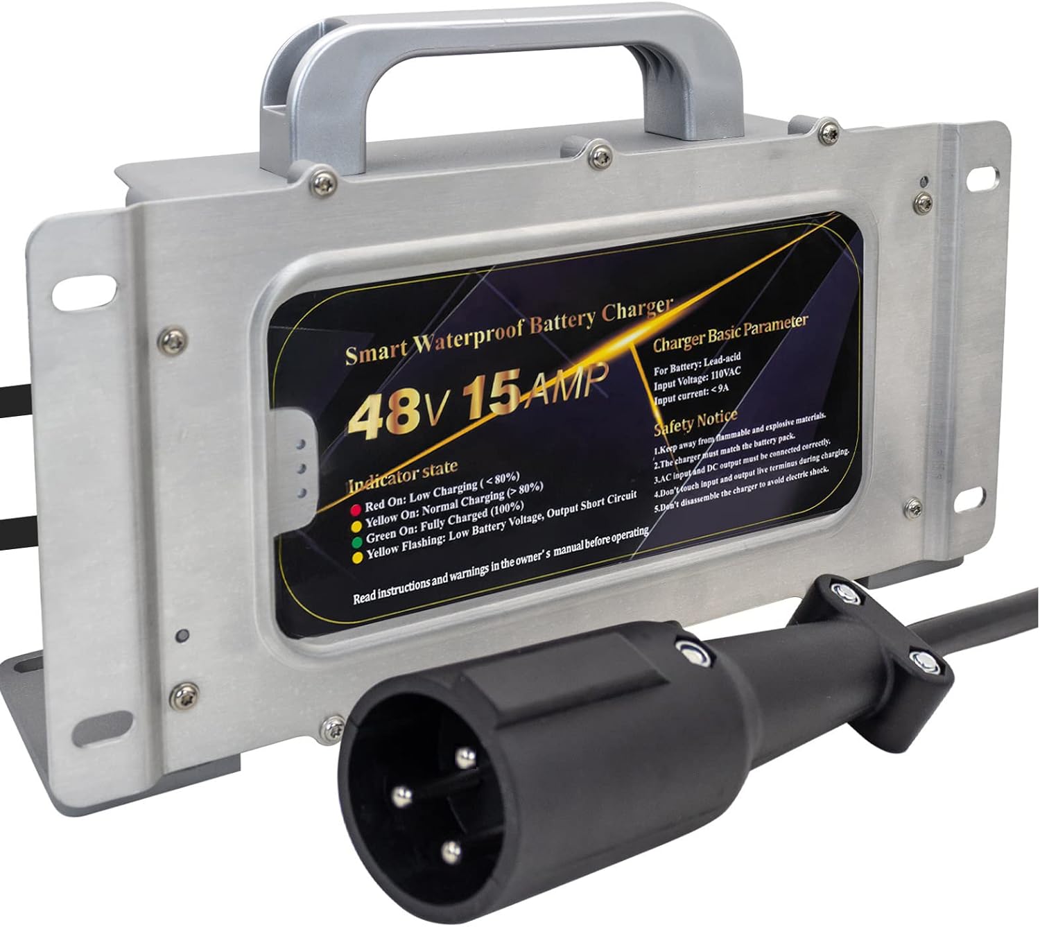 Fast Charging Waterproof Battery Charger for 48V Golf Carts