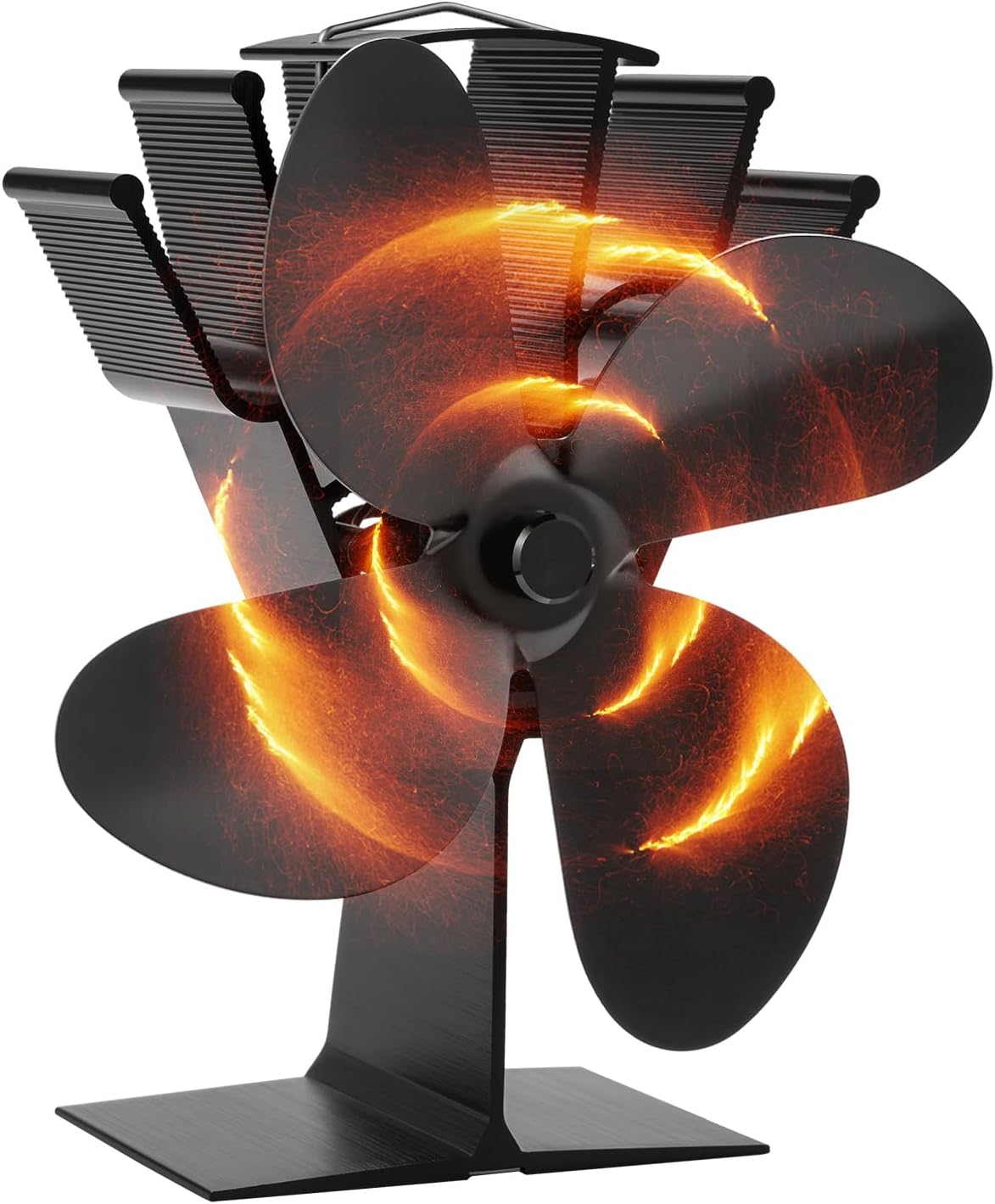 Silent Heat Circulation: COMBIUBIU 4 Blade Wood Stove Fan