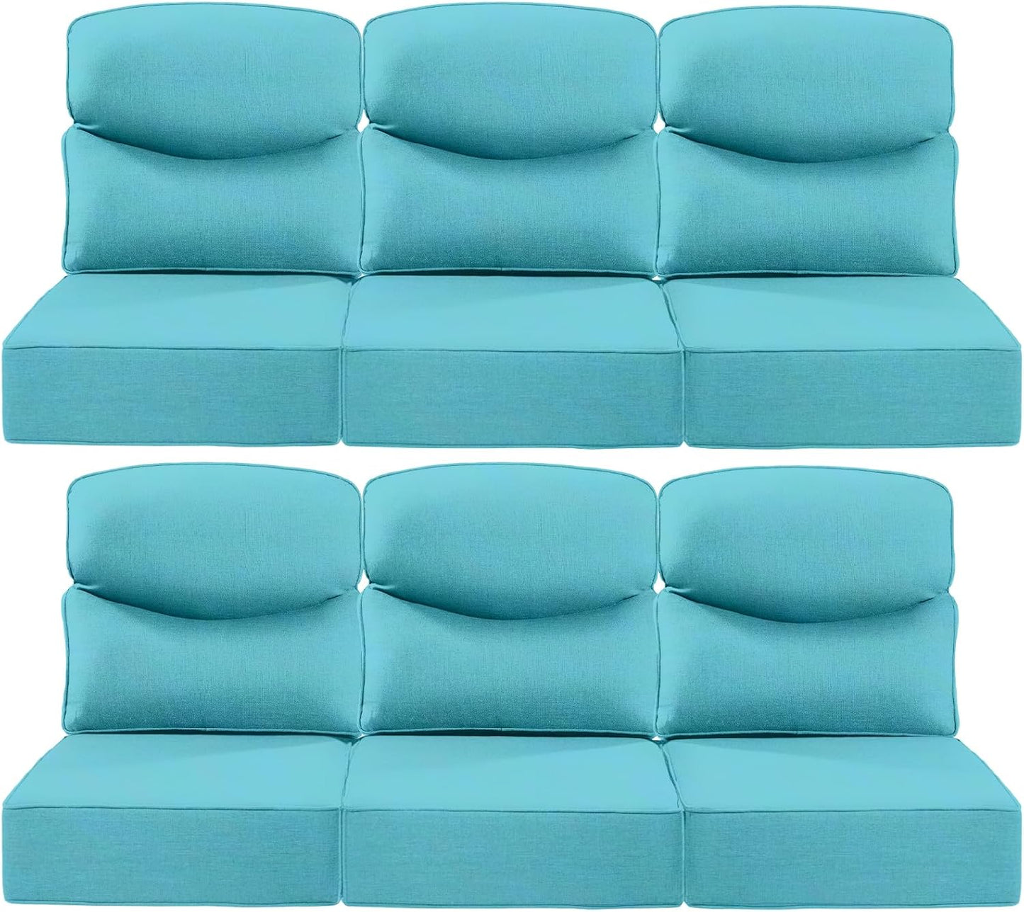 Luxury 22x24 6-Inch Smile Patio Cushions for Outdoor Furniture