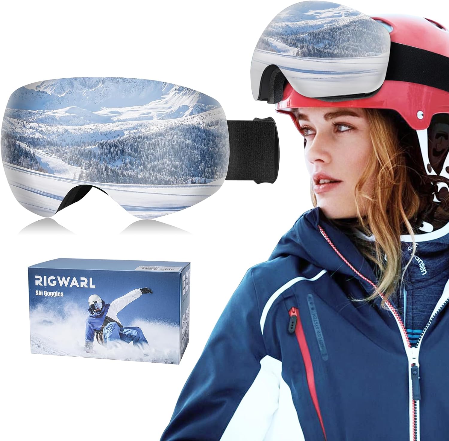 RIGWARL Anti-Fog Ski Goggles: 100% UV Protection!