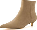 CUSHIONAIRE Women's Barbi Kitten Heel Bootie Ivory - Memory Foam