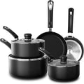 KICHLY 8 Pieces Pots and Pans Set for Effortless Cooking
