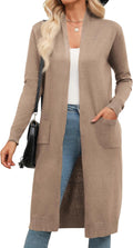 Zeagoo Women's Long Cardigan Sweater Lightweight Open Front