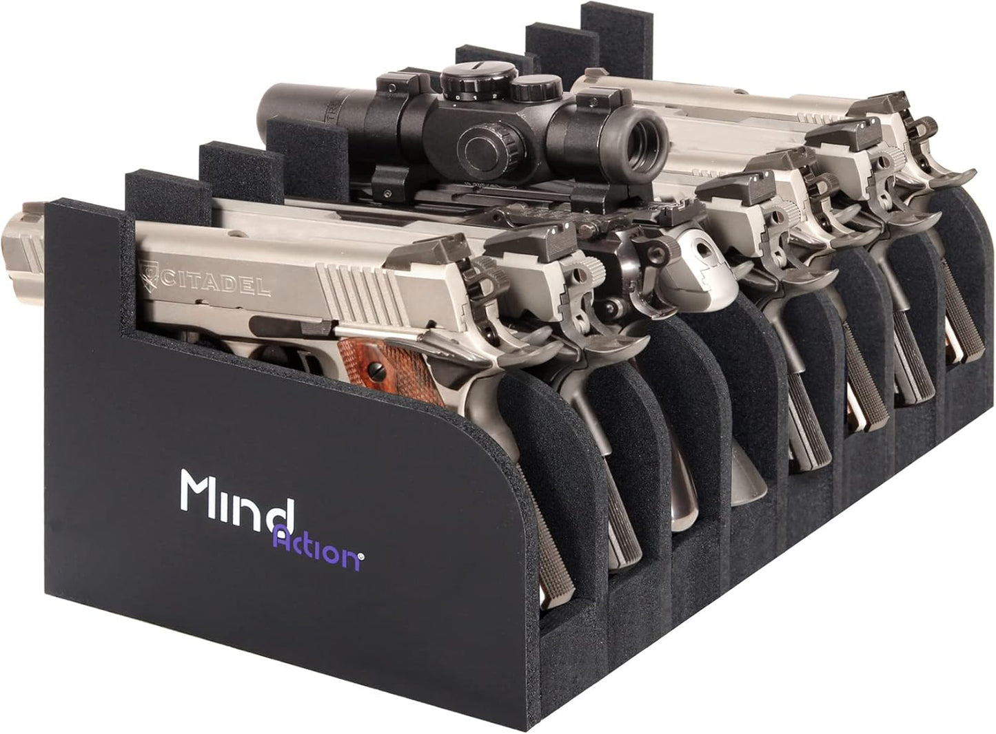 MIND&ACTION Foam Pistol Rack for Gun Safe and Handgun Storage