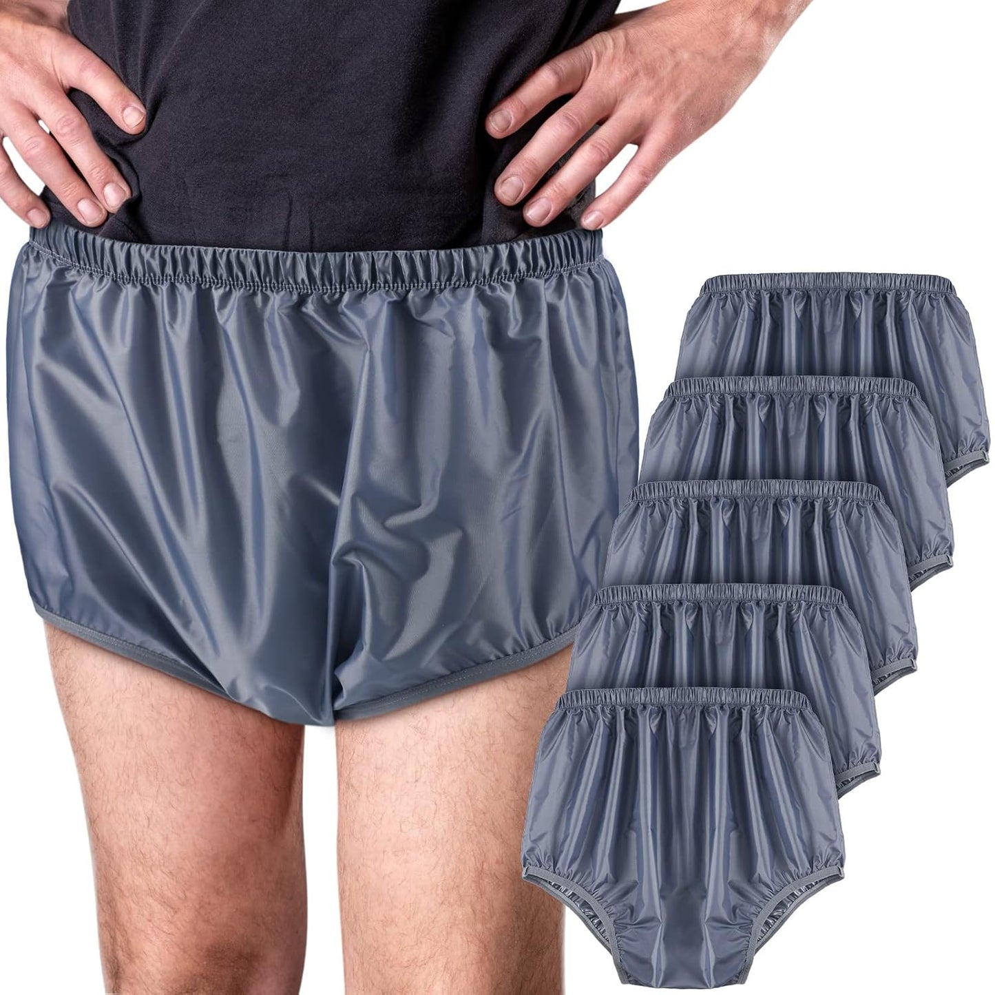 Amyhill Leakproof Washable Incontinence Pants - Large Gray