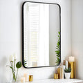 20x30 Rectangle Full Length Wall Mirror - Slim Black Frame