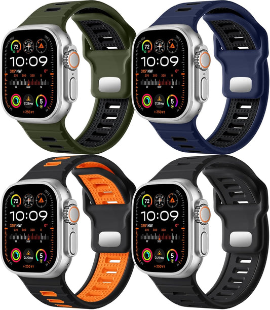Odbeai Silicone Sport Bands for Apple Watch Men