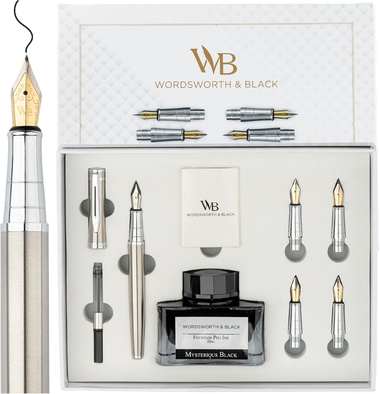 Wordsworth & Black Fountain Pen Gift Set for Smooth Writing