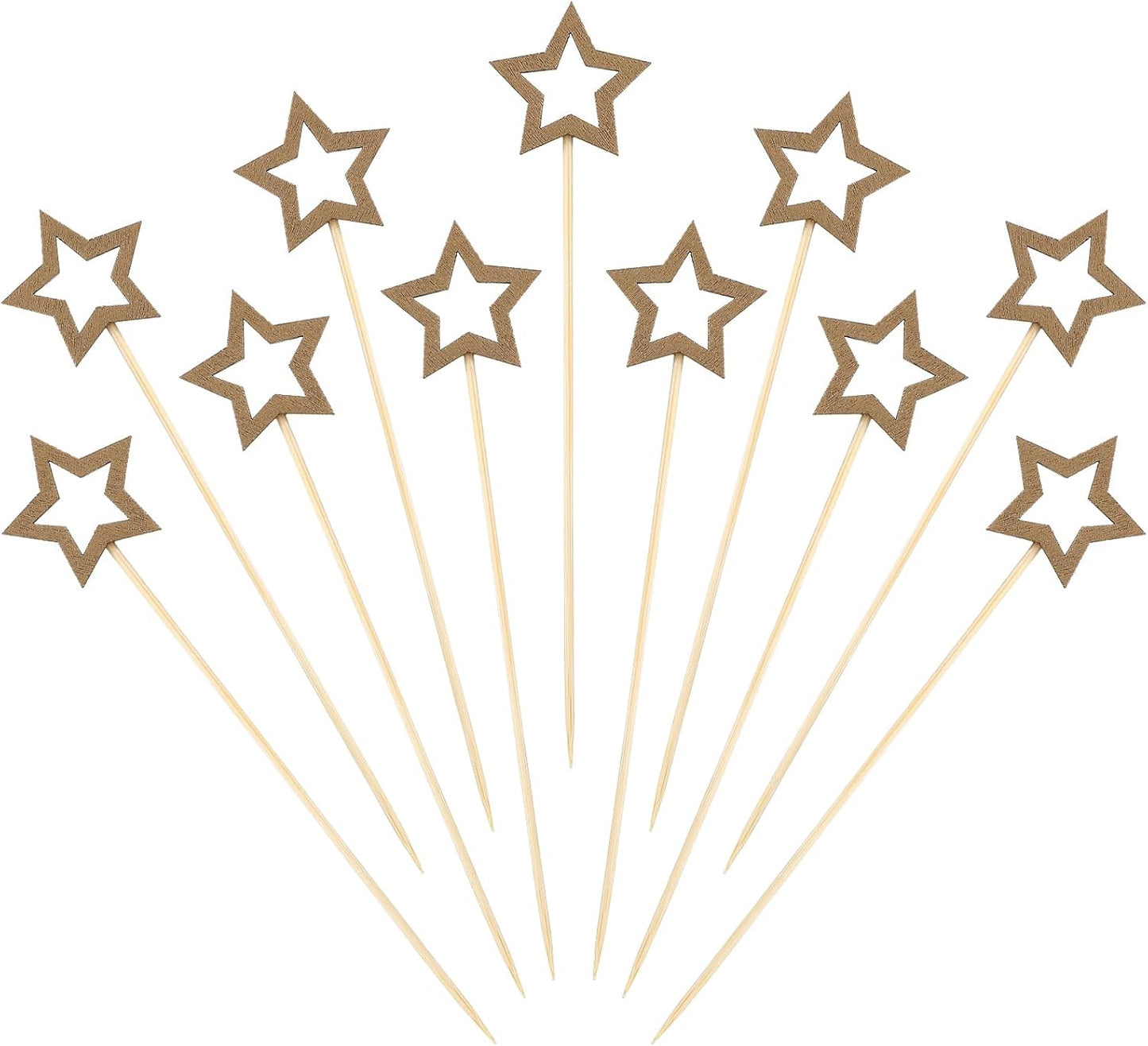 Golden Star Cocktail Picks - Festive Skewers by Lusofie