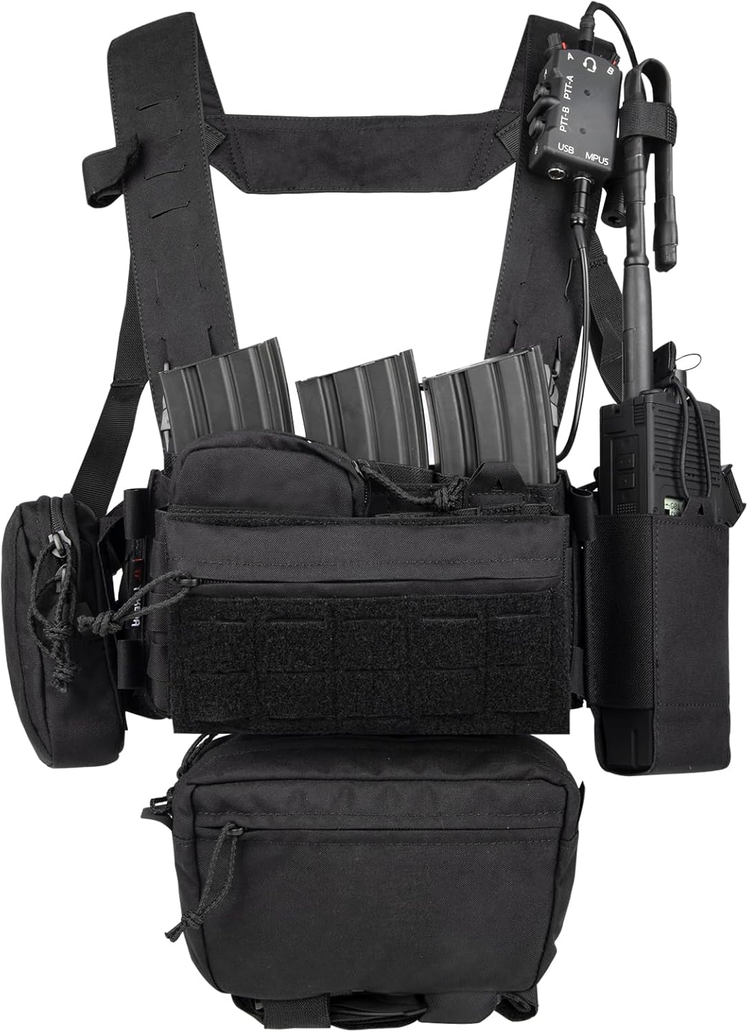 YAKEDA Tactical Chest Mini Rig Vest for Outdoor Activities