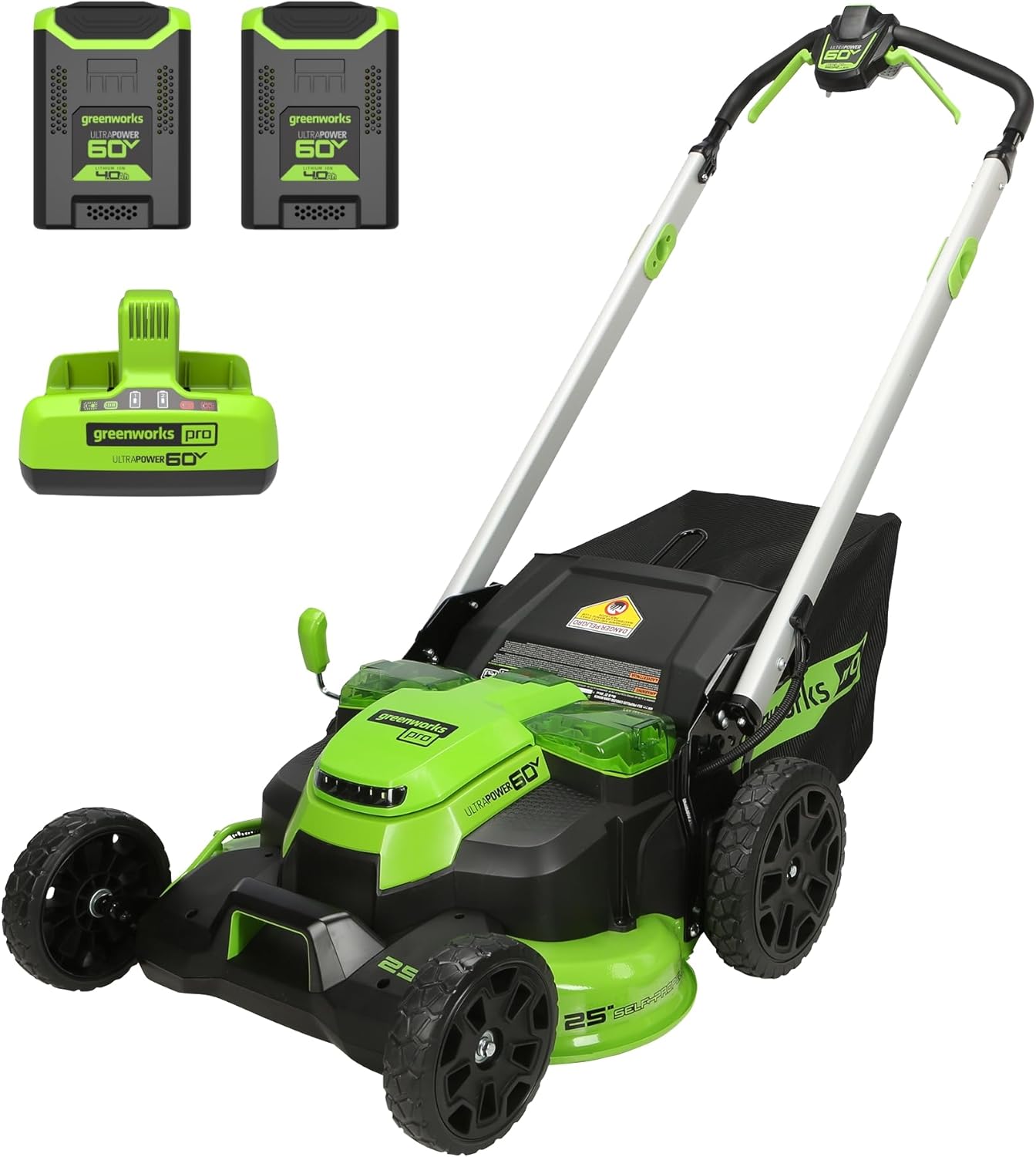Greenworks 60V 25 Cordless Lawn Mower with Self-Propelled Feature