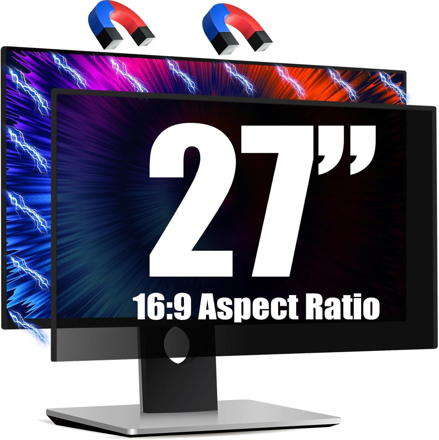 Magnetic Invisible Privacy Screen Filter for 27 Inch Monitors