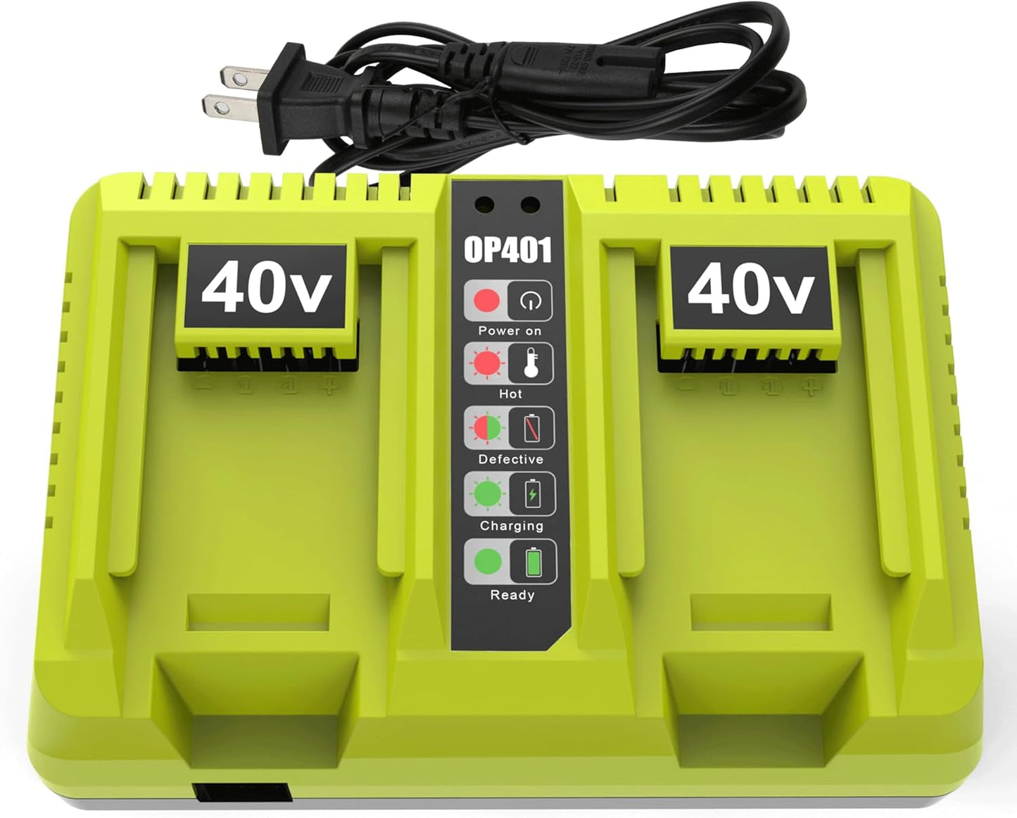 Energup 2-Port Charger for RYOBI 40V Lithium Batteries