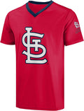 MLB Men's Primary Logo Ballpark Team Color Jersey - Cotton-Feel