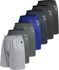 7 Pack Mens Athletic Shorts for Men - Quick Dry Gym & Basketball