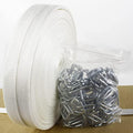 3/4ft x 330ft Woven Cord Strapping Kit with 50 Metal Buckles - Strong