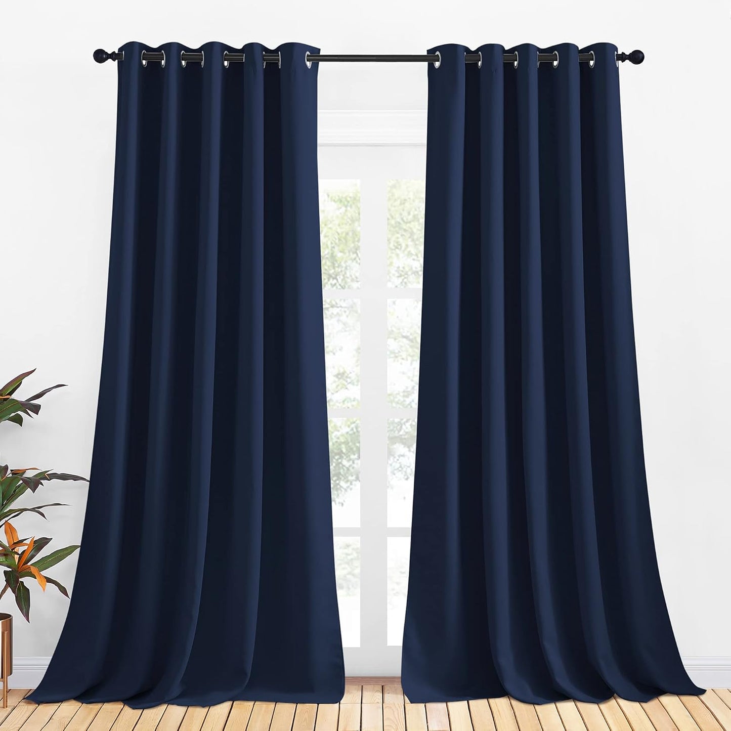 NICETOWN Navy Blackout Curtains - Save Energy & Sleep Better!