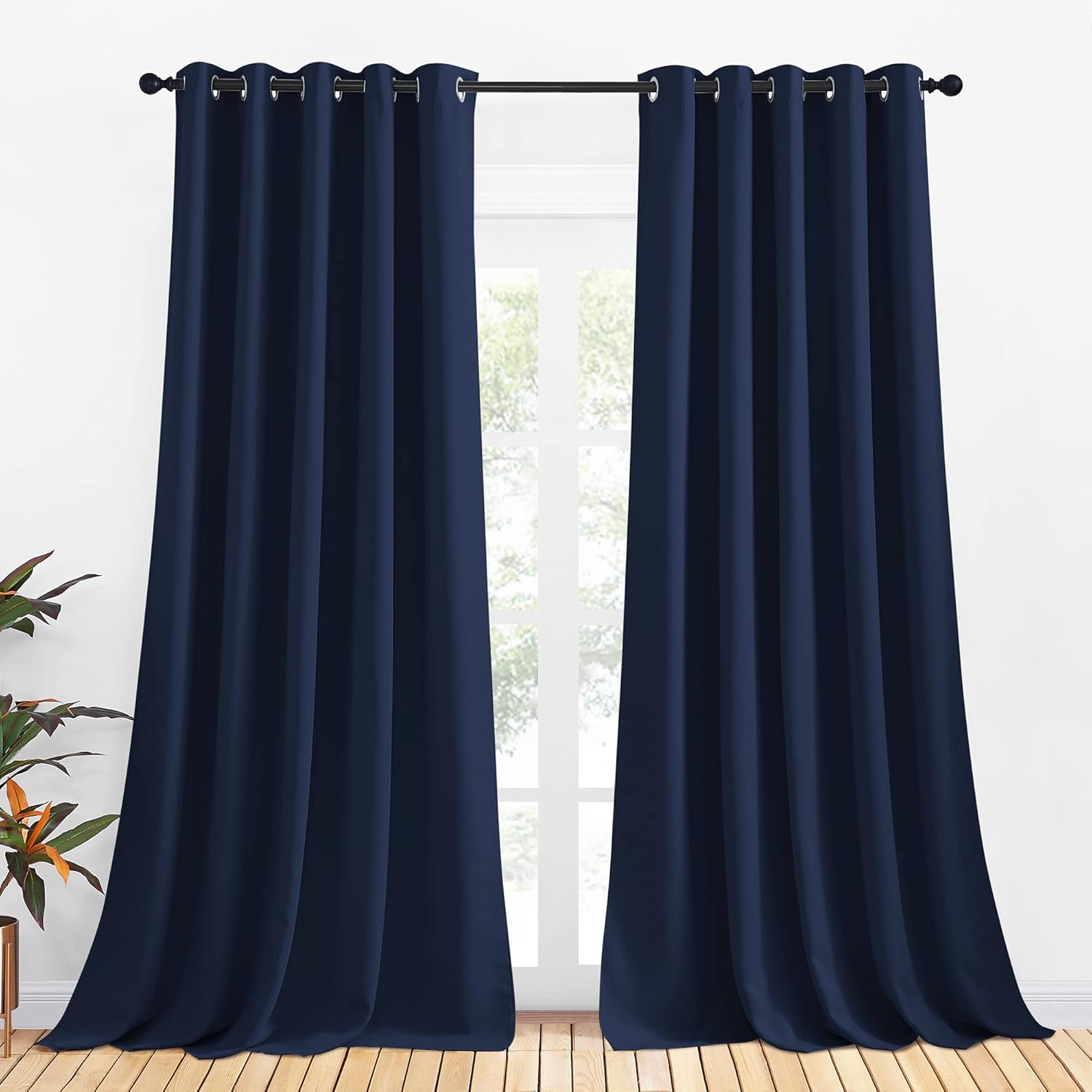 NICETOWN Navy Blackout Curtains - Save Energy & Sleep Better!