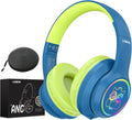 Active Noise Cancelling Headphones for Kids - Safe Volume, LED Lights