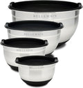 Stainless Steel Mixing Bowls with Lids Set - Airtight 4-Piece