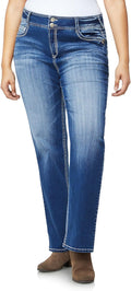 WallFlower Luscious Curvy Bootcut Jeans Mid-Rise - Flattering Fit hips