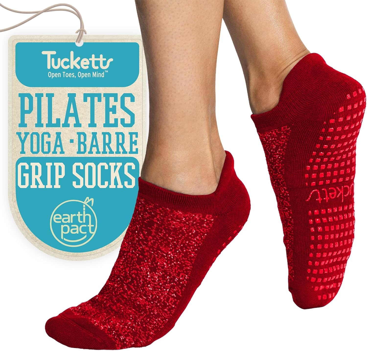 Tucketts Non-Slip Grip Socks - Skid-Free Yoga & More!