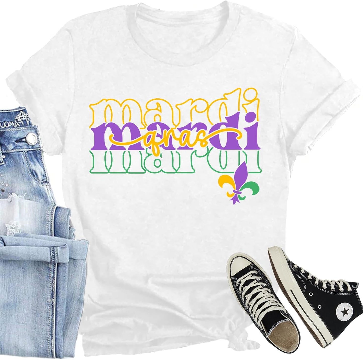 New Orleans Mardi Gras T-Shirt - Festive Carnival Style!