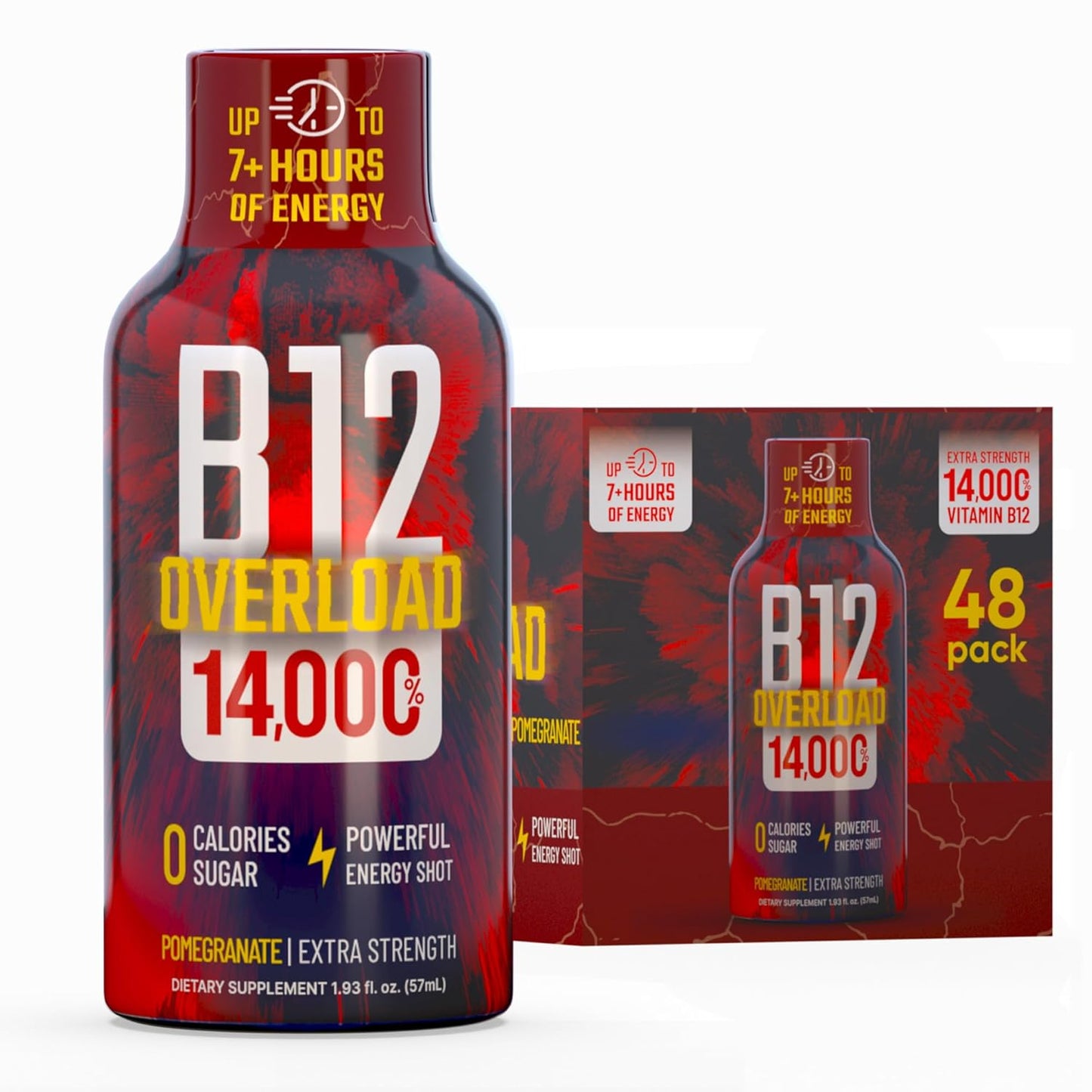 B12 Overload Extra Strength Energy Shot for Vitality Boost
