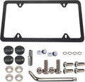 Carbon Fiber License Plate Frame Stainless Steel - Sleek Tamper-Proof