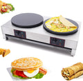 LUOSHALIYA 2-Burner Crepe Maker - Hot Plate Cooktop for Quick Pancake Making! 16 110V