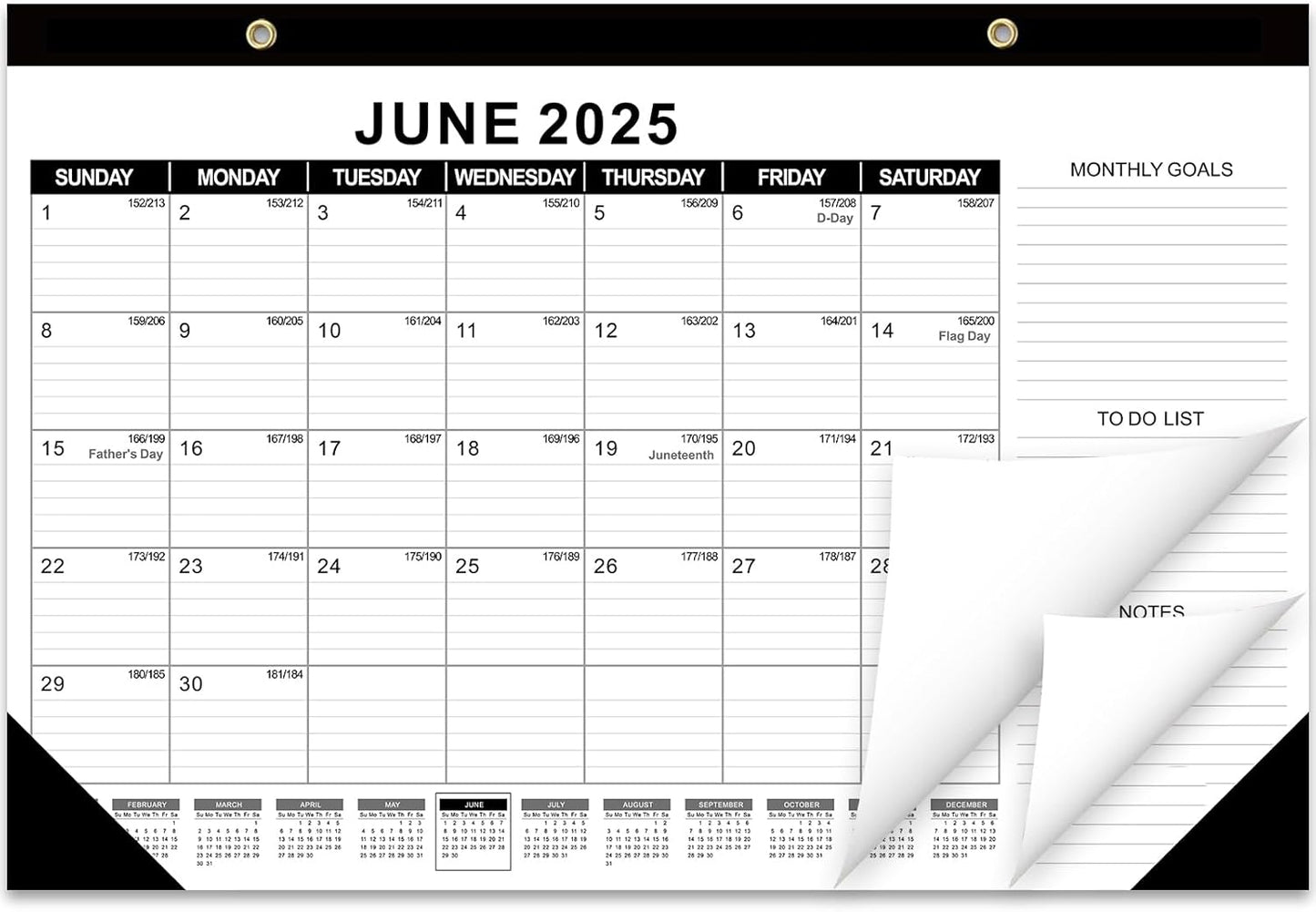 GuassLee 19-Month Desk Calendar - Stay Organized & Productive!