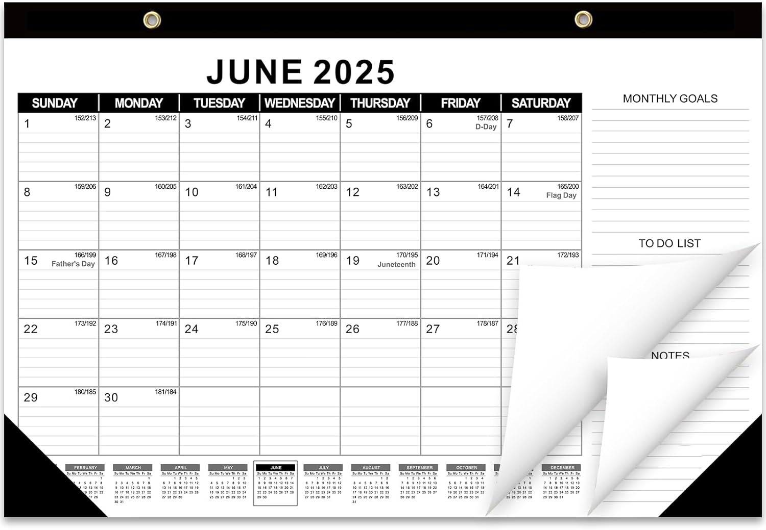GuassLee 19-Month Desk Calendar - Stay Organized & Productive!