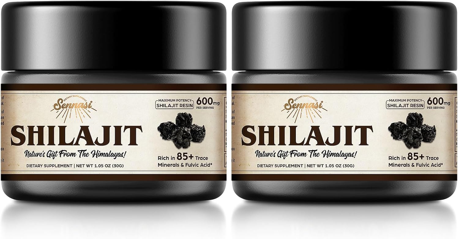 Pure Himalayan Organic Shilajit Resin for Energy & Wellness
