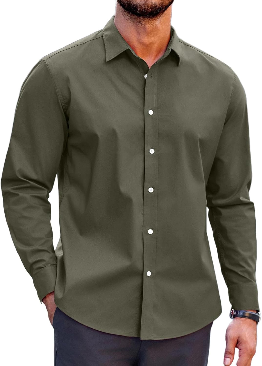 COOFANDY Mens Casual Button Down Long Sleeve Shirts for Men
