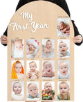 My First Year Photo Board 12 Monthly Wooden Frame - Large Keepsake